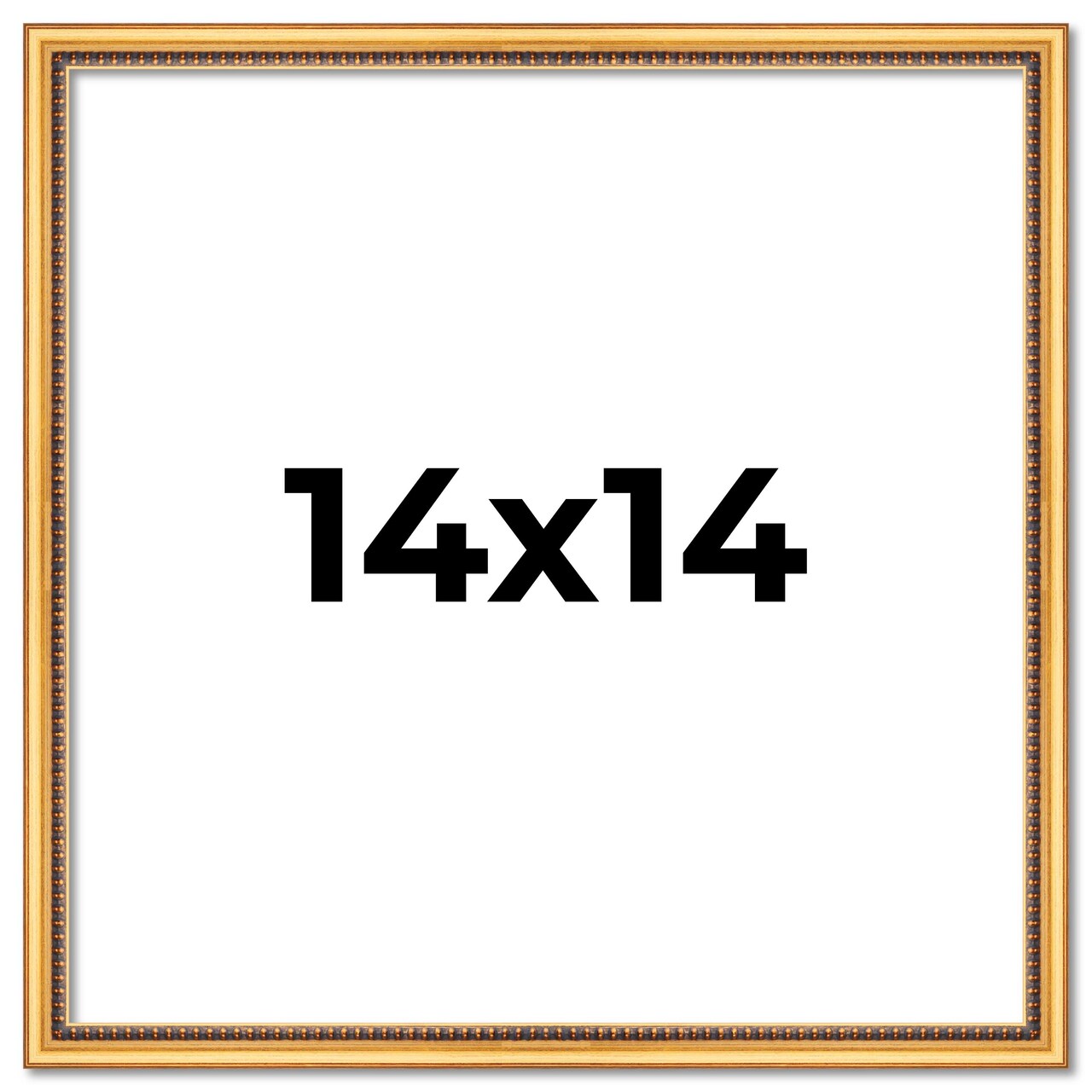 Square Classic Modern Gold Picture Frame - UV Acrylic, Foam Board Backing, Hanging Hardware